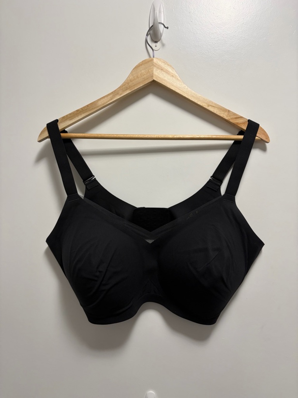 Honeylove Crossover Wireless Bra Black Women's Seamless T-Shirt Size 1X